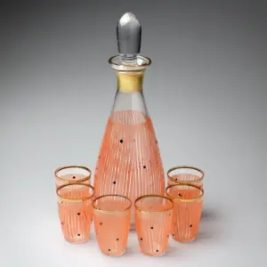 Likérová souprava ve stylu Expo 58, Borocrystal, kolem 1960