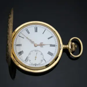 Zlaté kapesní hodinky zn. Mobile, Švýcarsko, kolem 1900