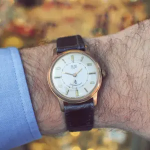 Pánské náramkové hodinky GUB Glashütte Q1, kolem 1958