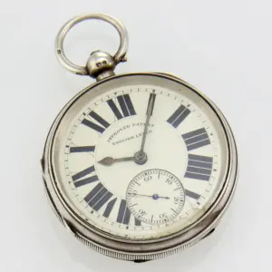 Masivní stříbrné kapesní hodinky English Lever – Max Cohen Ltd., Manchester, kolem 1900