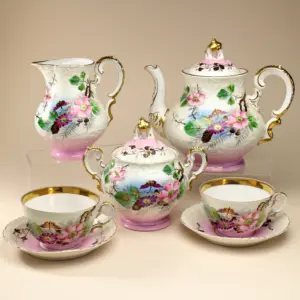 Přátelská porcelánová souprava ve stylu druhého rokoka, neznačeno, Západní Čechy, kolem 1890