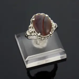 Stříbrný prsten s achátem, Protektorát Čechy a Morava, kolem 1941