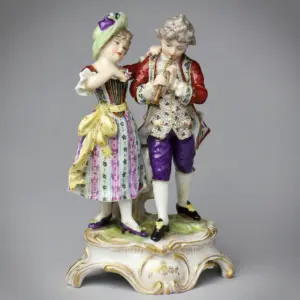 Porcelánová figurka Pasov - Galantní scéna, kolem 1905