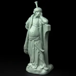 Porcelánová figurka Ukrutný Turek na Karlově mostě, Jan Znoj, kolem 1930