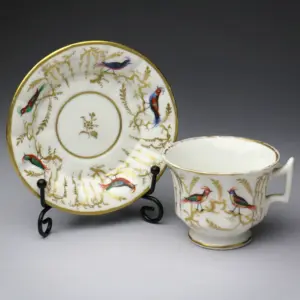 Roztomilý šálek s podšálkem na kávu, neznačeno, biedermeier, kolem 1850