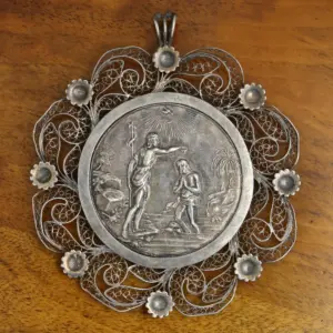 Stříbrná křestní medaile, Rakouské císařství, kolem 1850