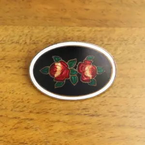 Bižuterní brož se smaltovým dekorem, Čechy, poč. 20. století